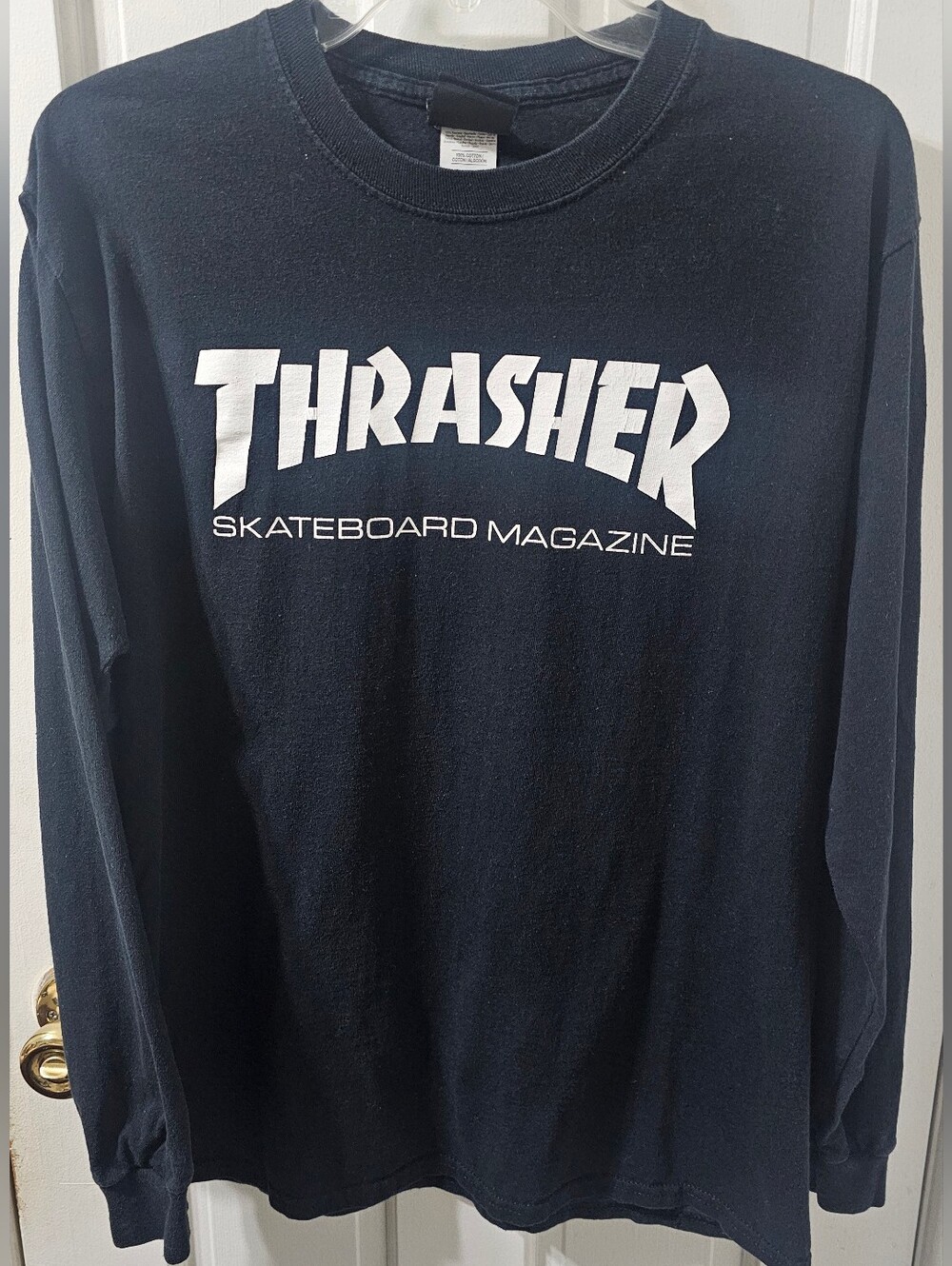 Thrasher Men's Long Sleeve Logo T-Shirt - Black